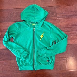 Green lightning bolt aviator nation zip up